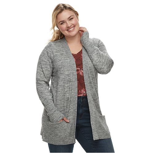 Plus Size SONOMA Goods for Life™ Ribbed Cardigan