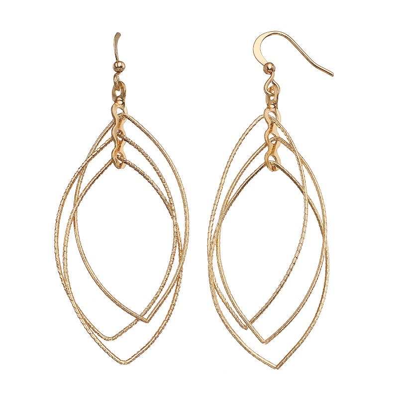 Sonoma Goods For Life Nickel Free Triple Marquise Drop Earrings, Womens, M