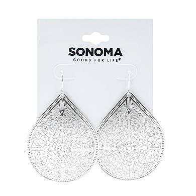 Sonoma Goods For Life® Filigree Teardrop Earrings
