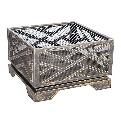 Fire Sense Catalano Outdoor Square Fire Pit