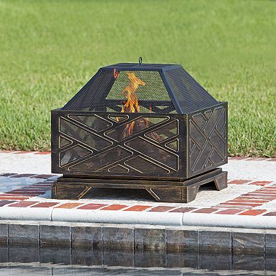 Fire Sense Catalano Outdoor Square Fire Pit