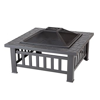 Fire Sense Stonemon Square Outdoor Fire Pit