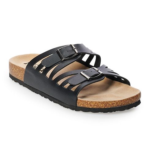 mudd double buckle sandals