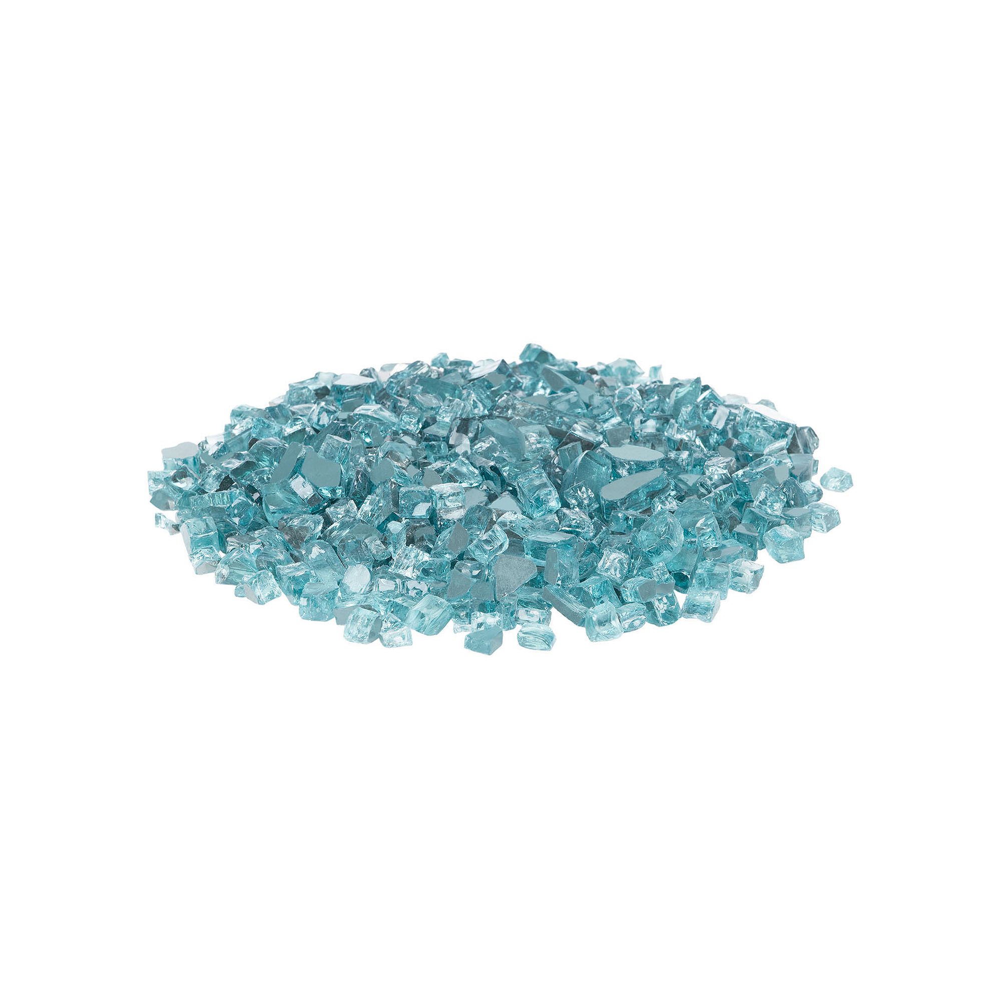Fire Sense Reflective Fire Glass Rocks, Bahama Blue