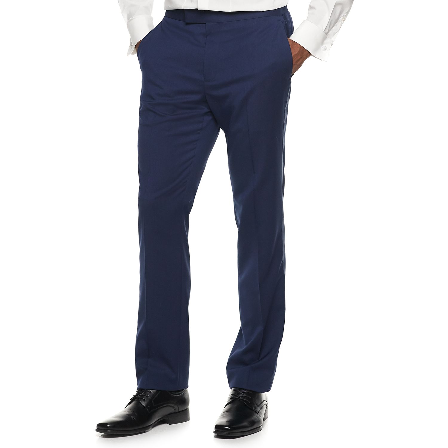 slim fit elasticated waist trousers