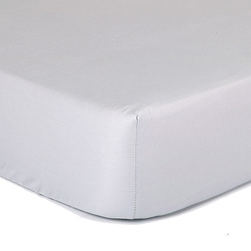 The Peanut Shell Gray Solid Fitted Crib Sheet