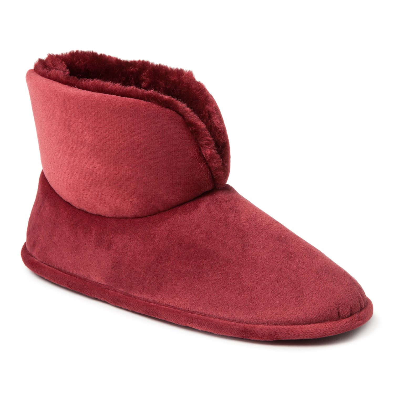 red bootie slippers