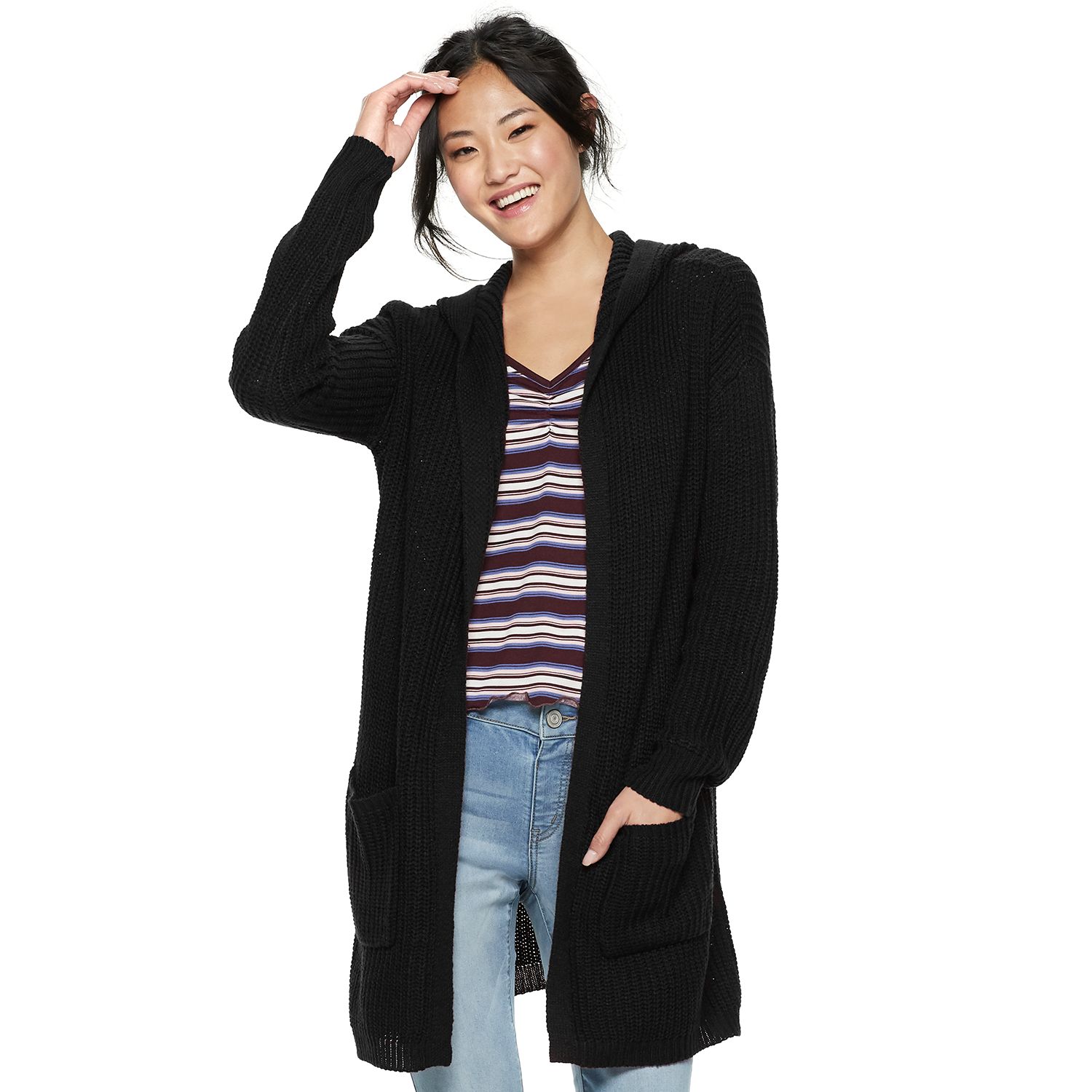 kohls hooded cardigan