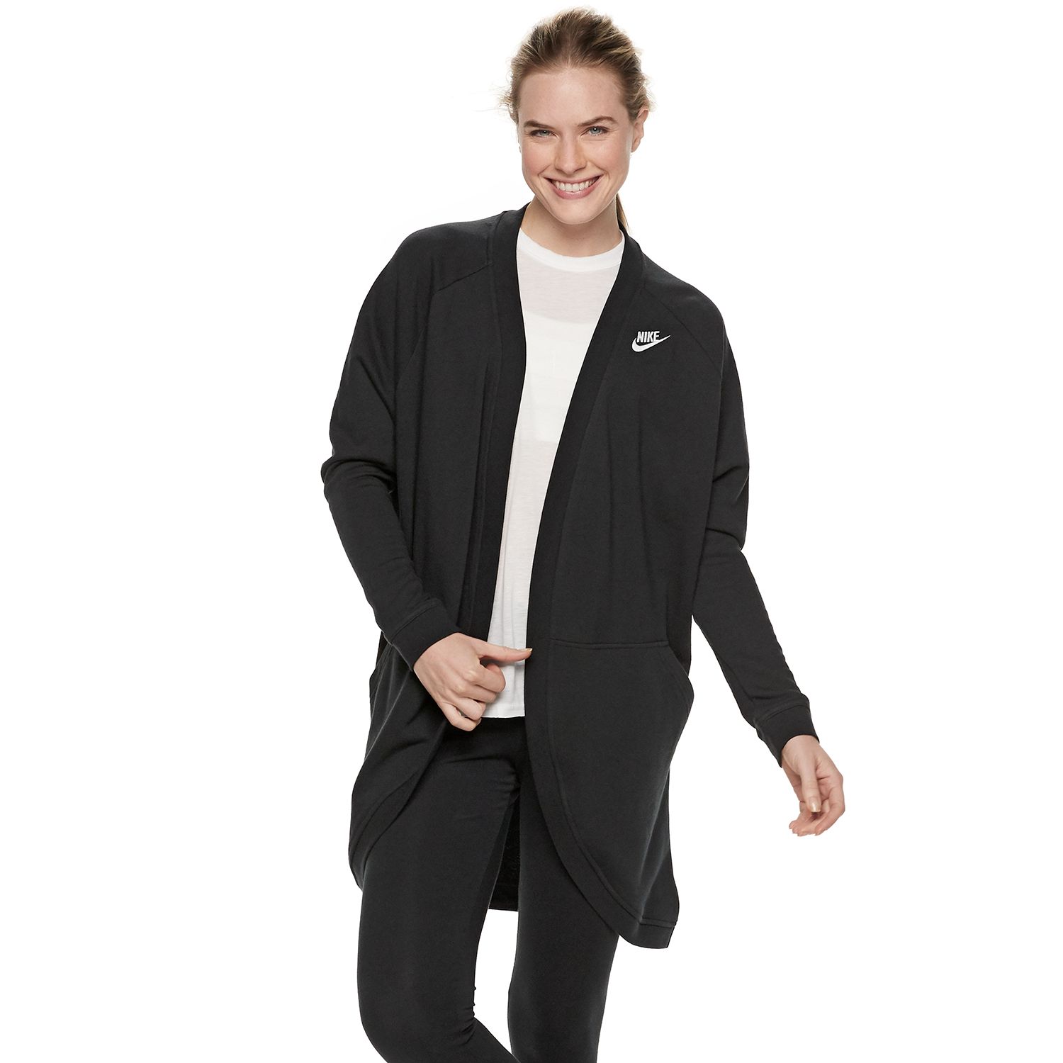 nike open front cardigan