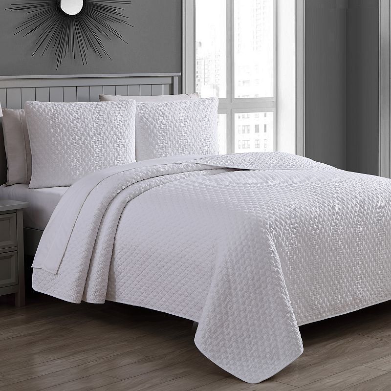 Estate Collection Fenwick Quilt Set, White, King