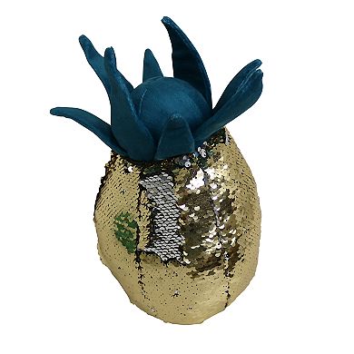 Brentwood Pineapple-Shaped Sequin Throw Pillow 