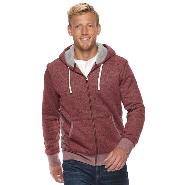 Kohls mens sherpa lined hoodie sale