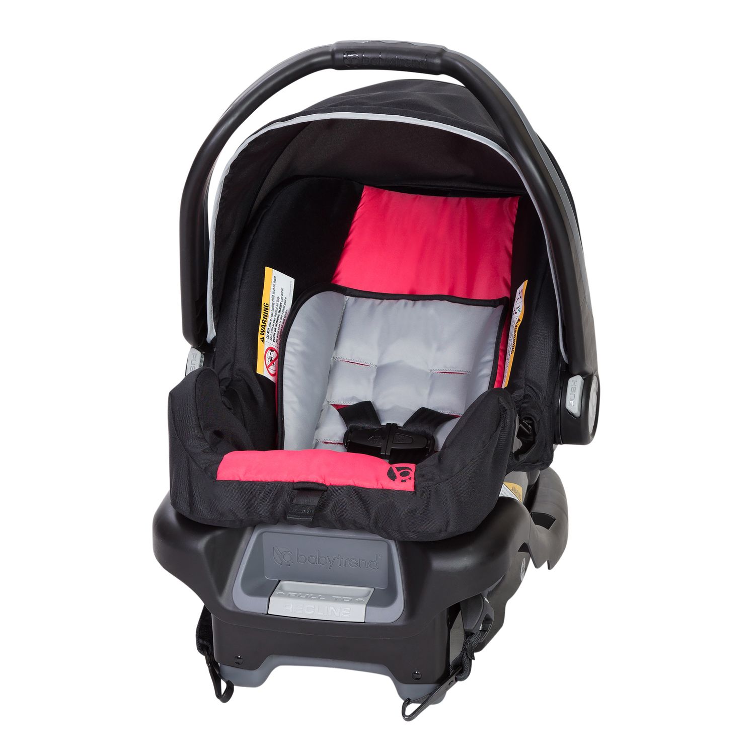 pink and grey infant car seat