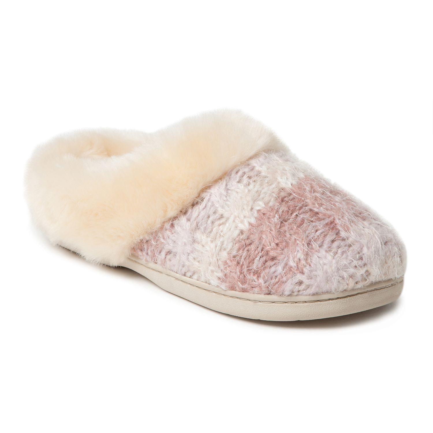 dearfoam cable knit slippers