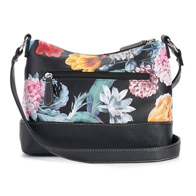 Stone & Co. Irene Floral Pebbled Leather Hobo Bag