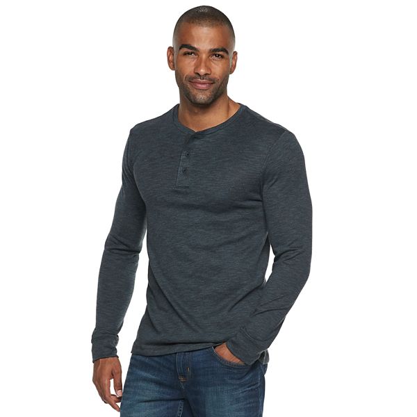 Men's Marc Anthony Slim-Fit Slubbed Sweater Henley