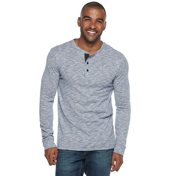 Men's Marc Anthony Slim-Fit Slubbed Sweater Henley