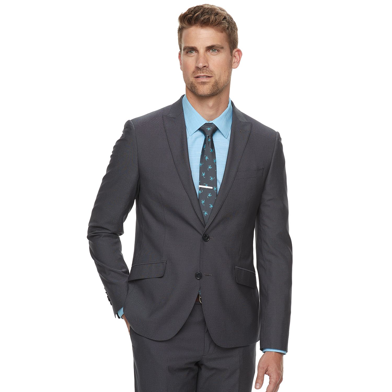 charcoal suit jacket