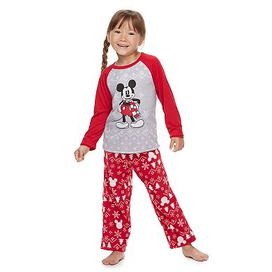 Disney's Mickey Mouse Boys 4-20 Mickey Top & Fairisle Microfleece Bottoms Pajamas Set by Jammies For Your Families
