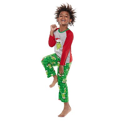 Boys 4-12 Jammies For Your Families How the Grinch Stole Christmas Grinch "Naughty" Top & Microfleece Bottoms Pajama Set