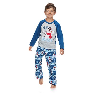Boys 4-12 Jammies For Your Families Frosty the Snowman "Feeling a Little Frosty" Top & Microfleece Bottoms Pajama Set