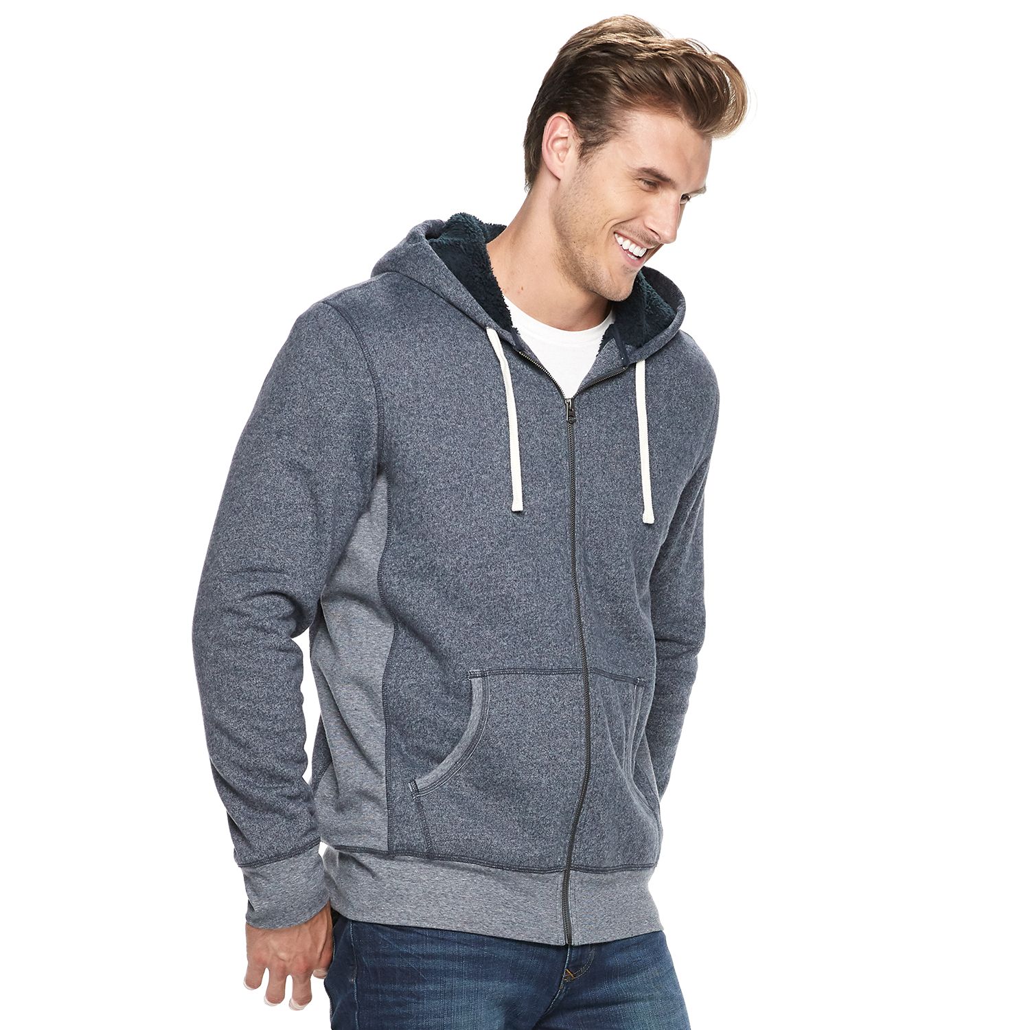 men's big and tall sherpa lined hoodie