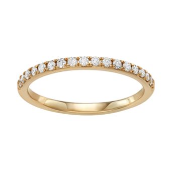 Simply Vera Vera Wang 14k Gold 1/4 Carat T.W. Diamond Wedding Band