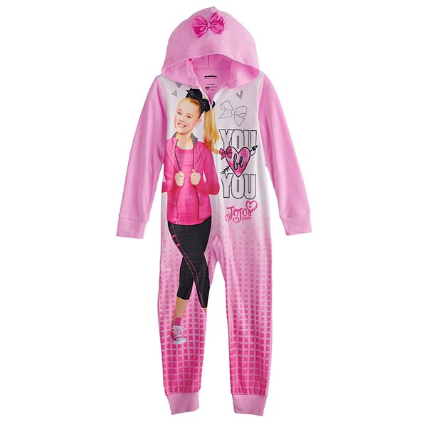Jojo Siwa Girls Long Sleeve Fleece Zip-Up Costume Hoodie 