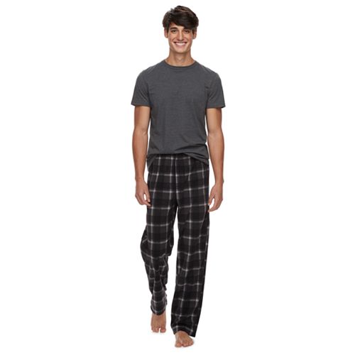 Men's Patterned Microfleece Lounge Pants