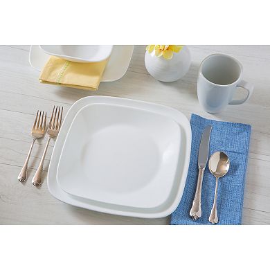 Corelle Boutique Square Vivid White 8-piece Lunch & Dinner Plate Set