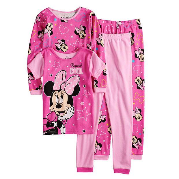 Disney s Minnie Mouse Girls 4 8 Top Bottoms Pajama Set