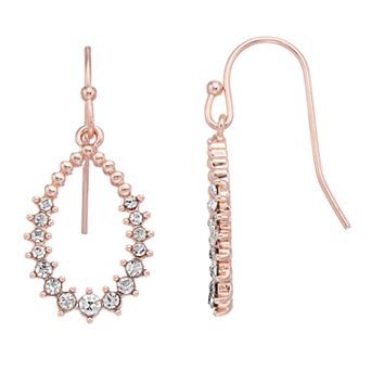 LC Lauren Conrad Simulated Crystal Nickel Free Teardrop Earrings