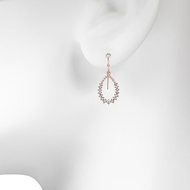 LC Lauren Conrad Simulated Crystal Nickel Free Teardrop Earrings