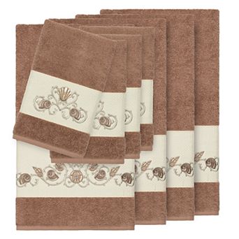 Linum Home Textiles Bella 8 pc Embellished Bath Towel Set