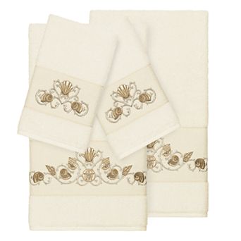 Linum Home Textiles Bella 4 pc Embellished Bath Towel Set