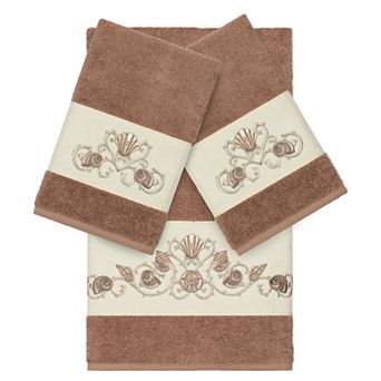 Linum Home Textiles Bella 3 pc Embellished Quick Dry Towel Set