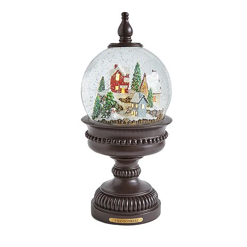 FAO Schwarz Light-Up Snowman Christmas Snow Globe