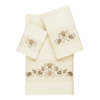 Linum Home Textiles Bella 3 pc Embellished Bath Towel Set