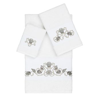 Linum Home Textiles Bella 3 pc Embellished Bath Towel Set
