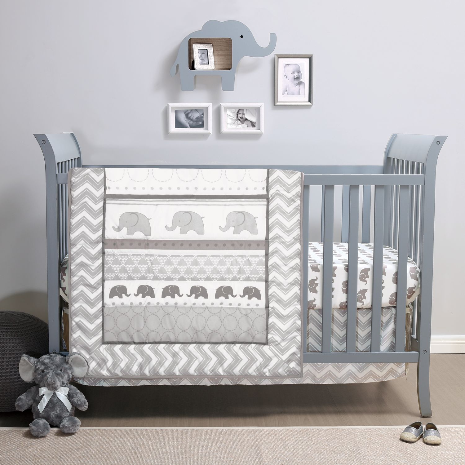 grey crib bedding set