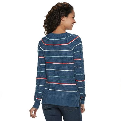 Juniors' SO® Lace-Up Sleeve Sweater