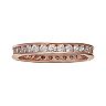 PRIMROSE 18k Rose Gold Over Silver Cubic Zirconia Eternity Band