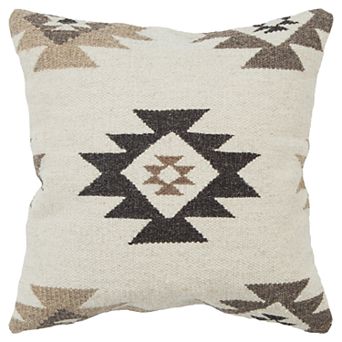 Rizzy Home Beige Southwest Transitional Throw Pillow