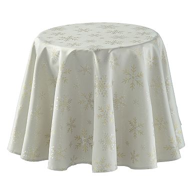 St. Nicholas Square® Metallic Snowflake Tablecloth 