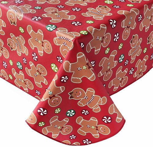 St. Nicholas Square® Gingerbread Vinyl Tablecloth