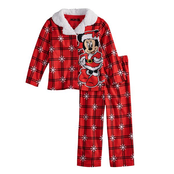 Disney s Minnie Mouse Toddler Girl Christmas Top Bottoms Pajamas