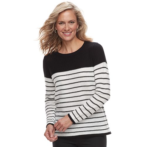 Women's Croft & Barrow® Textured Crewneck Sweater