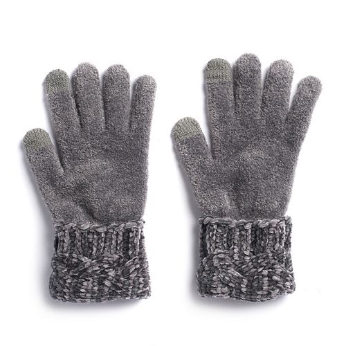 Women's SONOMA Goods for Life® Cable-Knit Chenille Cuff Mittens