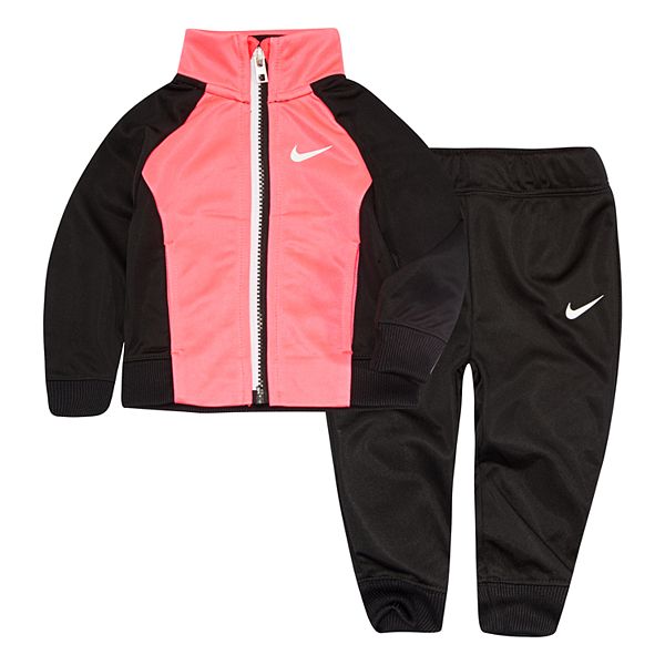 Baby Girl Nike Colorblock Raglan Jacket & Jogger Pants Set