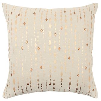 Rizzy Home Gold Stripe Transitional Throw Pillow
